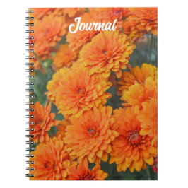 Orange Fleurs Jardin maman Journal Spiral