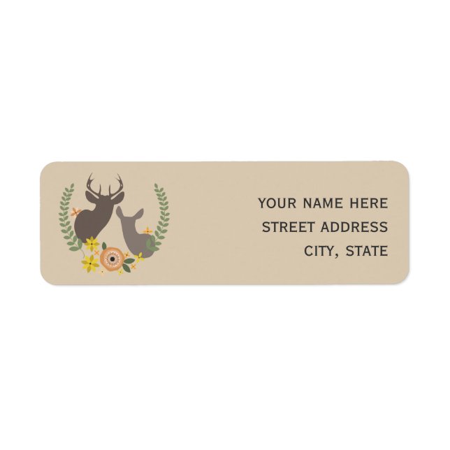 Orange Floral Deh Address Label (Vorne)