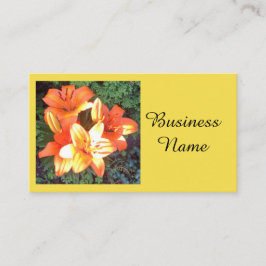 Orange Floral Fotografie Visitenkarte