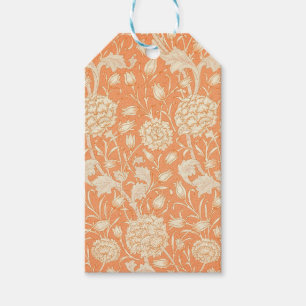 Orange Floral Geschenkanhänger