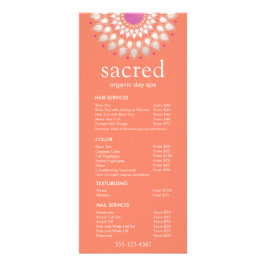 Orange Floral Lotus Blume Wellness-Center Salon Me Werbekarte