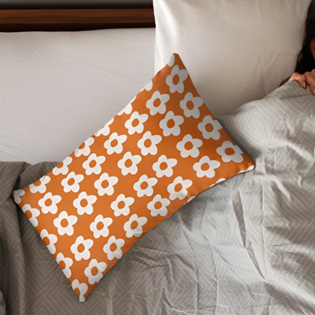 Orange Floral Pillow Case Kissenbezug (Von Creator hochgeladen)