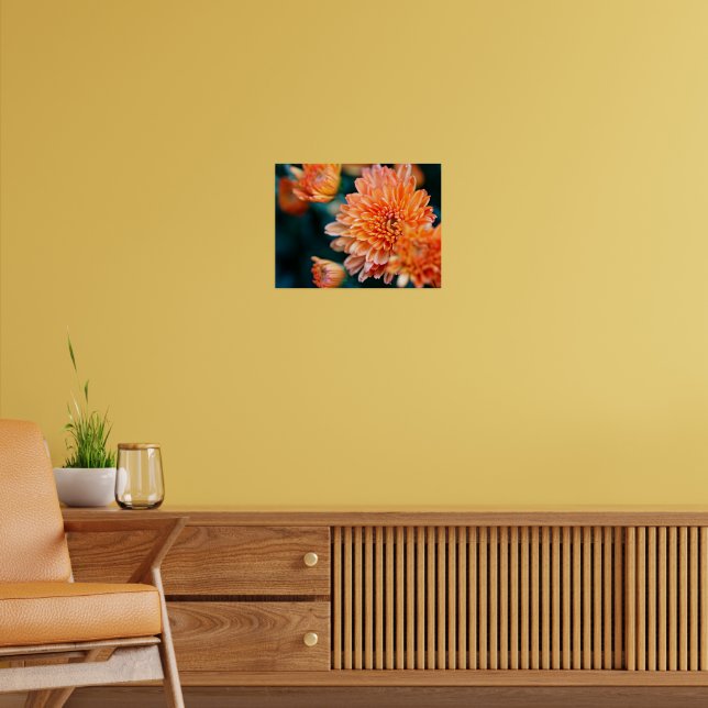 orange floral poster (Wohnzimmer 2)