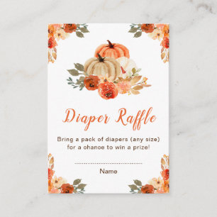 Orange Floral Pumpkins Kinderdusche Windelwanne Wi Begleitkarte