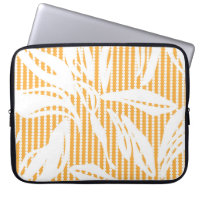 Orange Floral seamless pattern with striped backgr