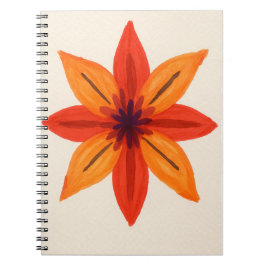Orange Floral Watercolor Notizblock