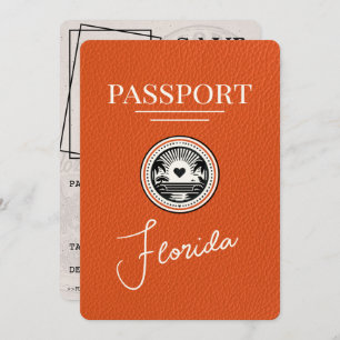 Orange Florida Passport Save the Date