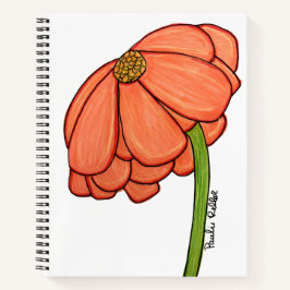 Orange Flower Notebook Notizbuch