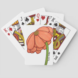 Orange Flower Notebook Spielkarten