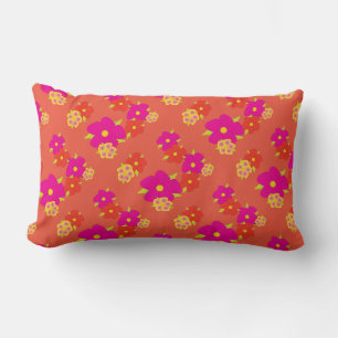 Orange Flower Pillow Lendenkissen