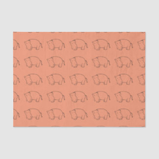 orange FlusspferdSeidenpapier Seidenpapier