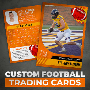 Orange Football Carte de commerce Sport Player Pho