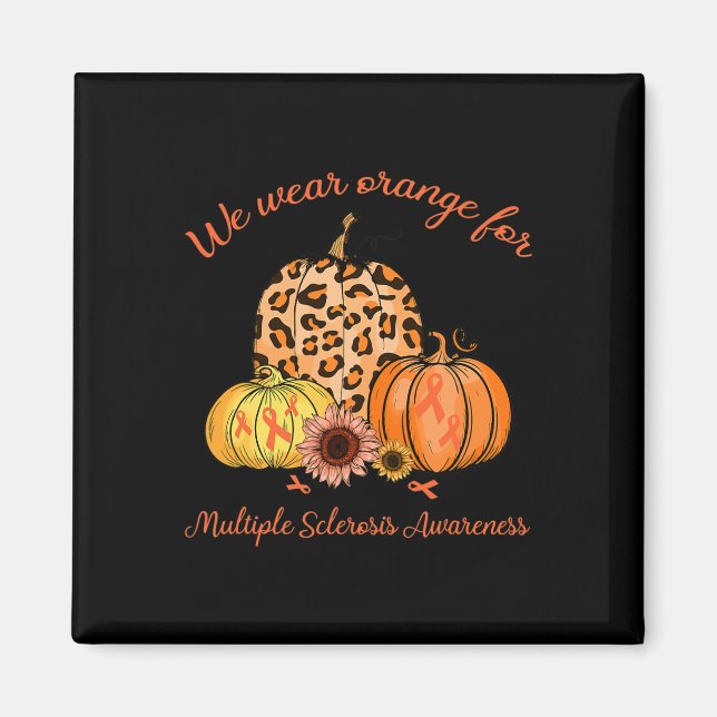 Orange for Multiple Sklerose Awareness Pumpkin Gi Magnet (Vorne)