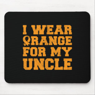 Orange for my Oncle Leukämie Awareness Cancer Neph Mousepad