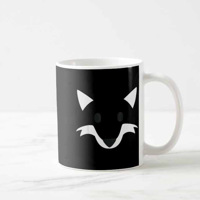 Orange Fox Face Halloween Apparel Matching Group F Kaffeetasse (Rechts)