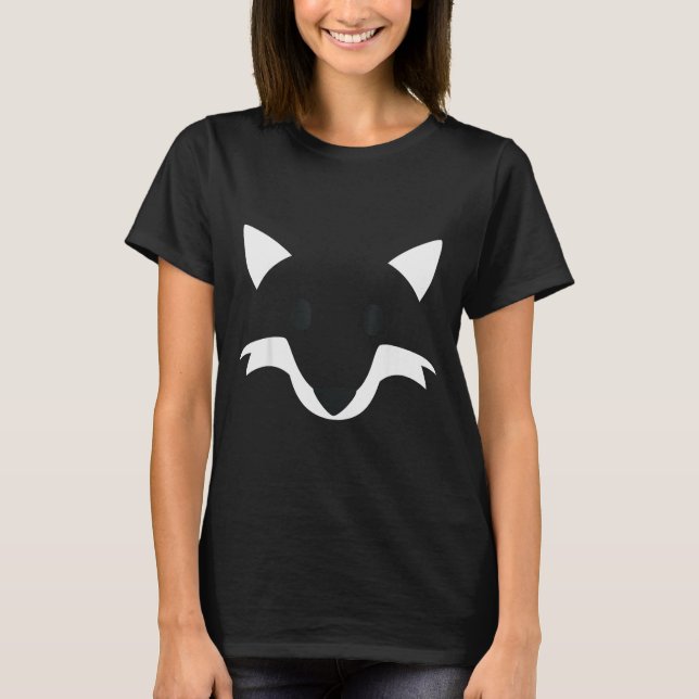 Orange Fox Face Halloween Apparel Matching Group F T-Shirt (Vorderseite)