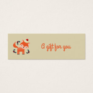Orange Fox In Santa Hat Whimsical Christmas Cadeau