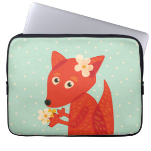 Orange Fox Kawaii Niedlich Kids Laptopschutzhülle