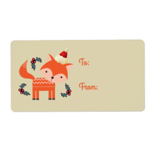 Orange Fox Weihnachtsmannmütze-im niedlichen Retr