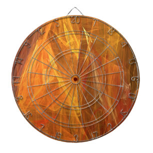Orange Fraktal Dart Board Dartscheibe