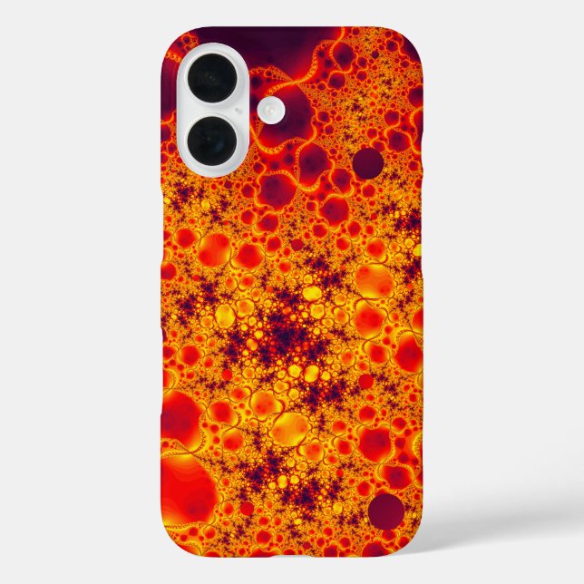 Orange Fraktal Smartphone Case (Rückseite)