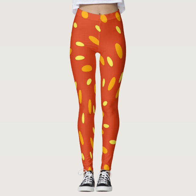 Orange Frauen Leggings (Vorderseite)