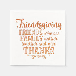Orange Friendsgiving Serviette