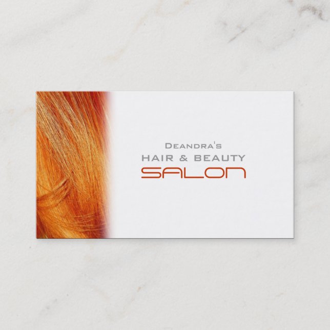 Orange Friseursalon-Verabredungs-Visitenkarte Terminkarte (Vorderseite)