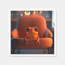 Orange Frog Serviette