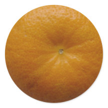 Orange Fruchtaufkleber