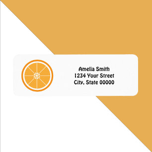 Orange Fruchtzitrus Personalize Rücksendeadresse