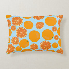 Orange Fruit Pattern Dekokissen