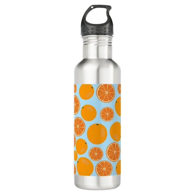Orange Fruit Pattern Edelstahlflasche (Vorderseite)