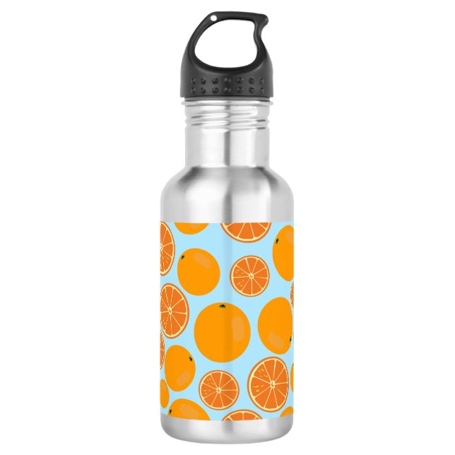 Orange Fruit Pattern Edelstahlflasche (Vorderseite)
