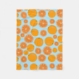 Orange Fruit Pattern Fleecedecke