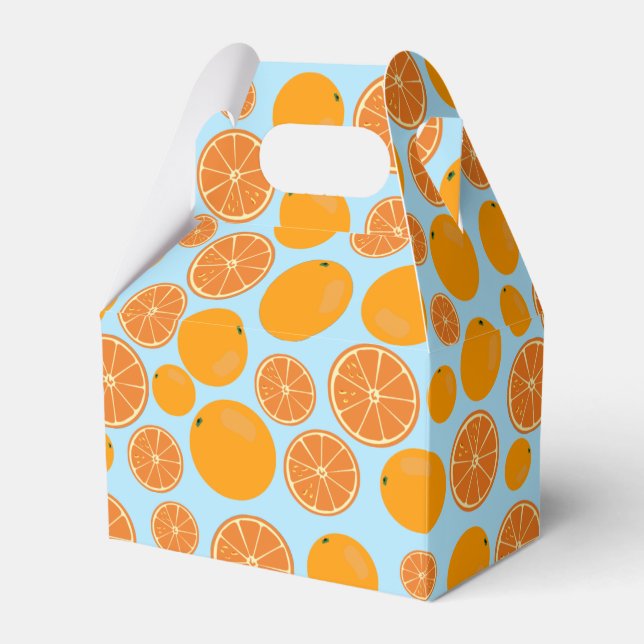 Orange Fruit Pattern Geschenkschachtel (Vorderseite)