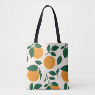 Orange Fruit Pattern Illustration Tasche