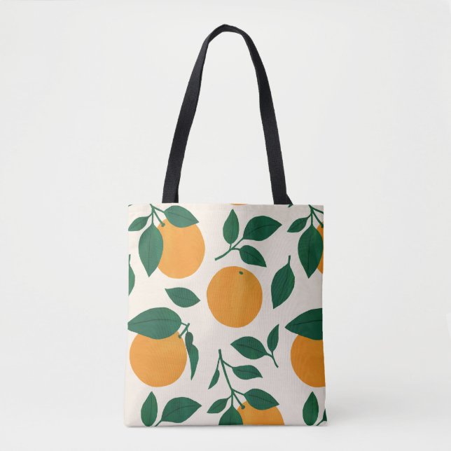 Orange Fruit Pattern Illustration Tasche (Vorderseite)
