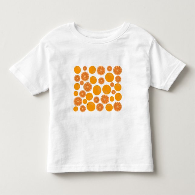 Orange Fruit Pattern Kleinkind T-shirt (Vorderseite)