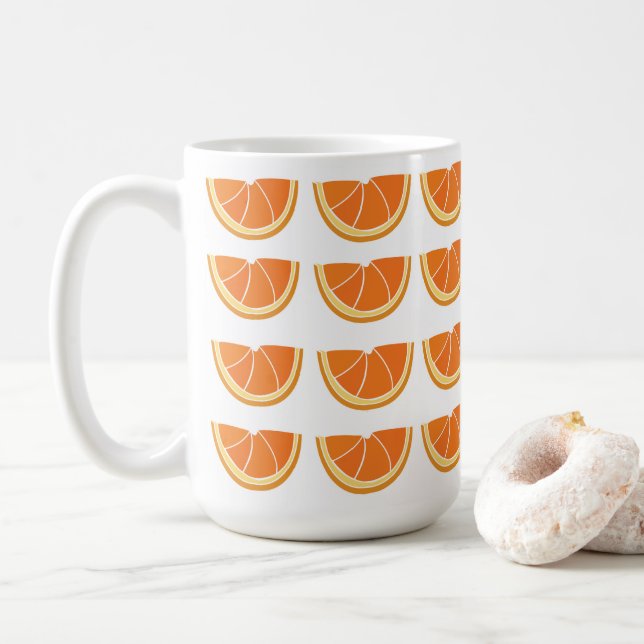 Orange Fruit Slice Kaffeetasse (Mit Donut)