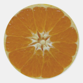 Orange Fruit Slice Runder Aufkleber