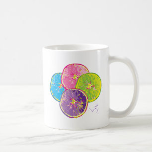 Orange Fruit Slices Pop Art Kaffeetasse