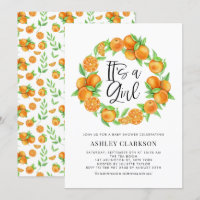 Orange Fruit Wreath Summer Es ist eine Girl Baby D
