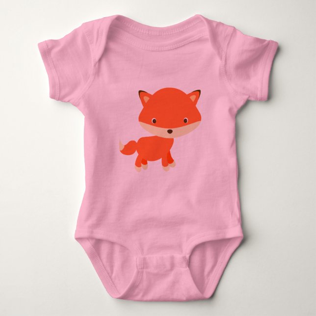 Orange Fuchs Baby Strampler (Vorderseite)