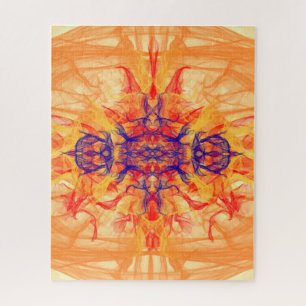 ORANGE FUMÉE - Art Fractal - Puzzle Jigsaw