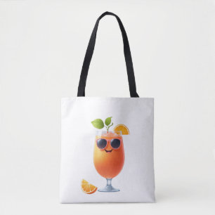 Orange Fun fröhliches Party für tropische Getränke Tasche