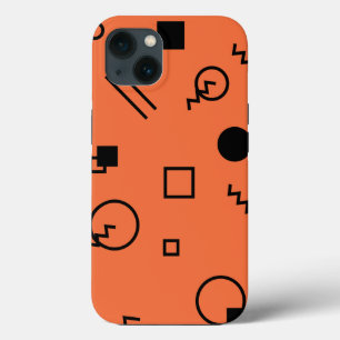 Orange, fun, trendy, geometric Memphis graphic Case-Mate iPhone Hülle