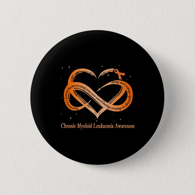 Orange für den Erreger einer chronisch myeloischen Button (Vorderseite)