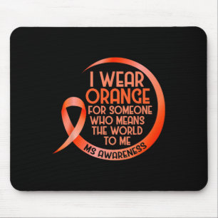 Orange für jemanden tragen Frau Multiple Sklerose Mousepad