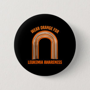 Orange für Leukämie Bewusstsein Leukämie 1 Button